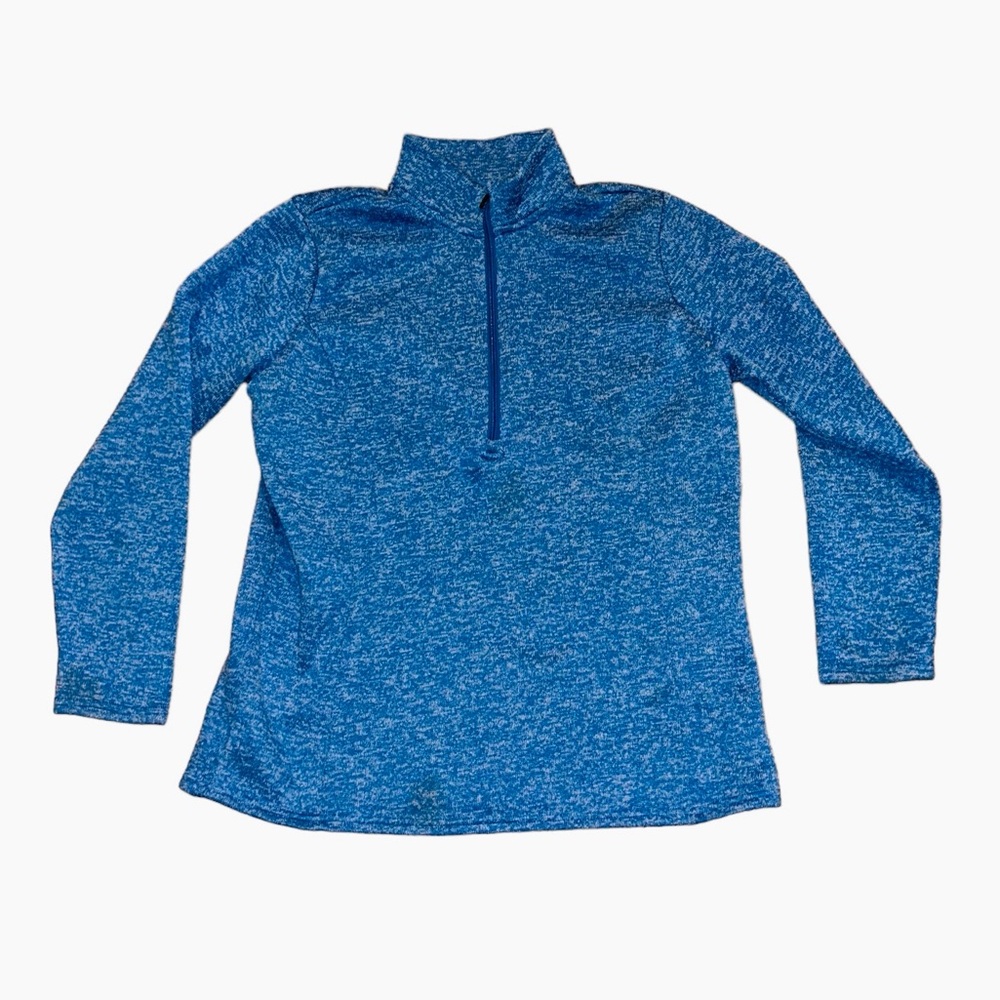 Bit & Bridle Blue Sweatshirt Women’s Large 1/4 Zip Pullover Sweater Long Sleeve
